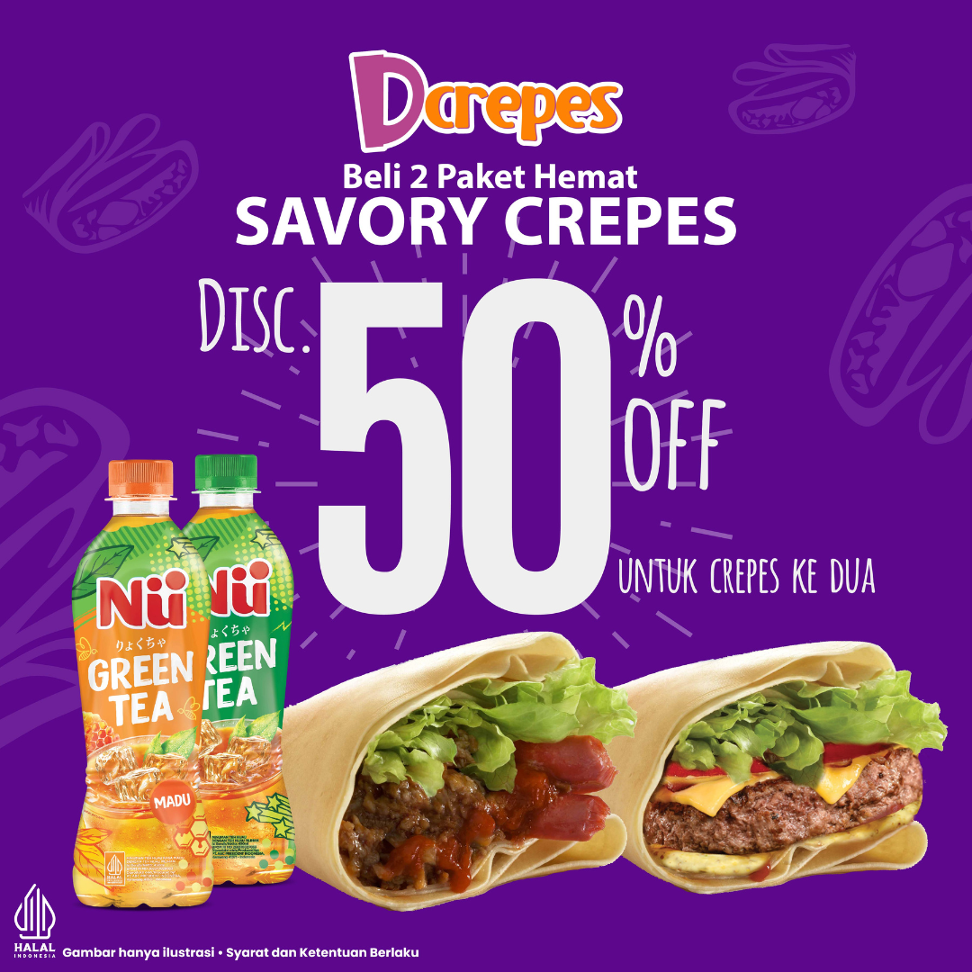 Thumb DCREPES Disc 50% Off Untuk Crepes Ke Dua